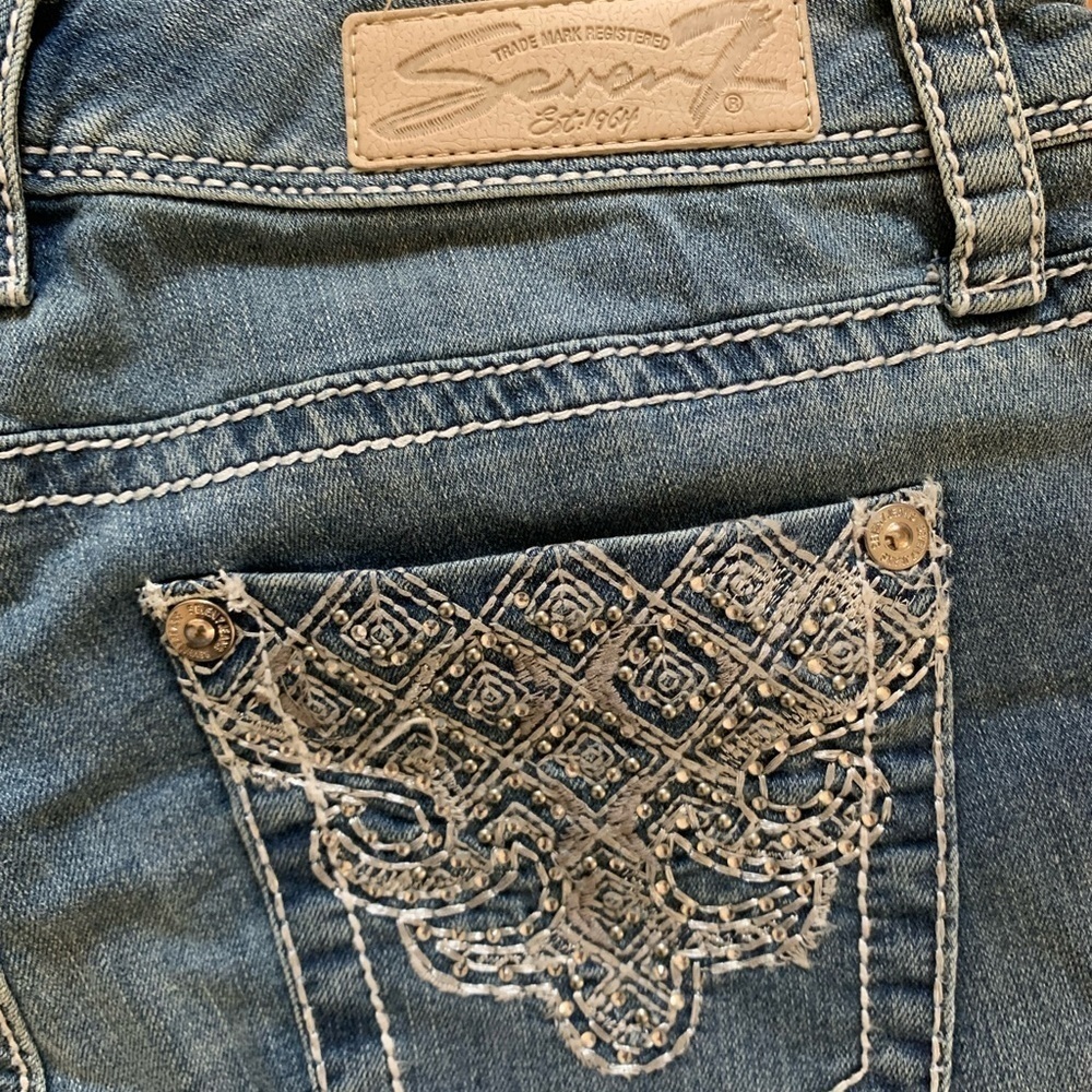 SEVEN 7 size 8 Women’s Blue Bootcut Denim Jeans - Picture 5 of 16